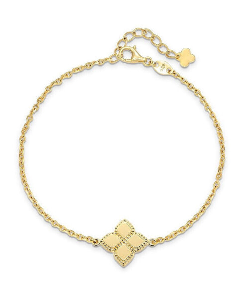 Clover Chain Bracelet in 14K Gold, 6.5 in adj to 7.5 in, approx. 2.4 grams