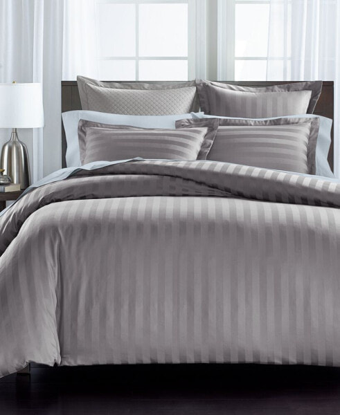 1.5" Stripe 550 Thread Count 100% Cotton 2-Pc. Duvet Cover Set, Twin, Created for Macy's