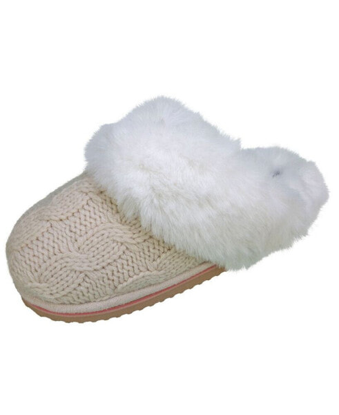 Women's Demi Cable Knit Scuff Slippers