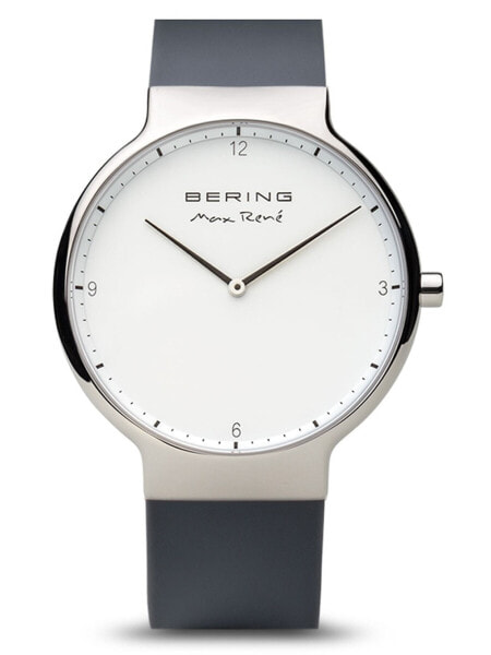 Мужские наручные часы с синим силиконовым ремешком  Bering 15540-400 Max Ren Mens 40mm 5ATM