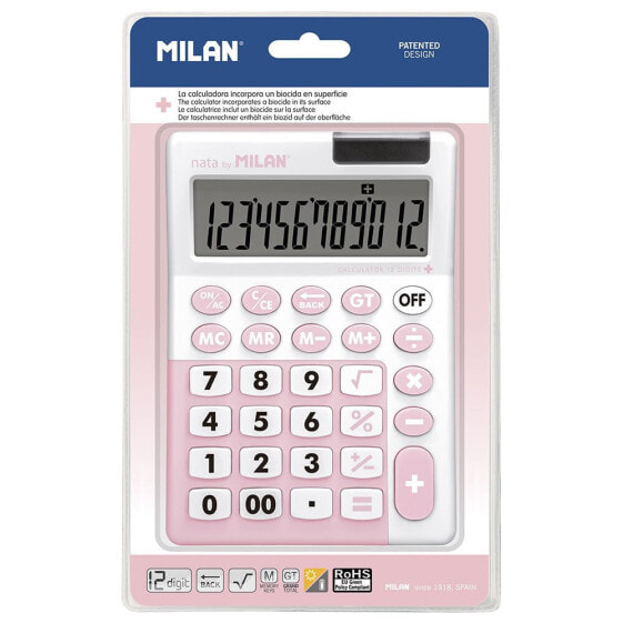 MILAN Blister Pack 12 Digits Pink Calculator + Edition Series