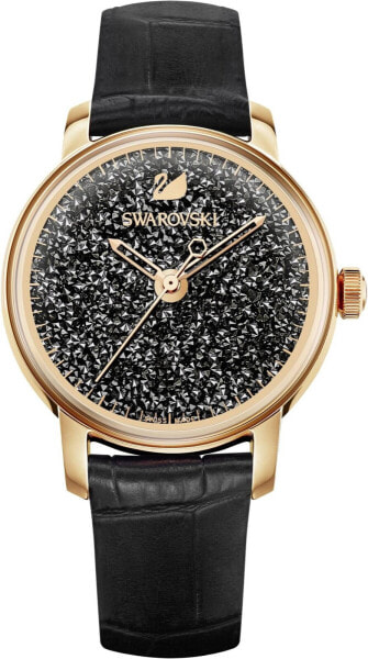 Swarovski Damen Armbanduhr Crystalline Hours schwarz 38 mm 5295377