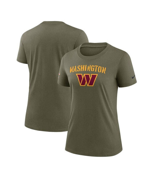 Women's Olive Washington Commanders 2022 Salute To Service Legend T-shirt