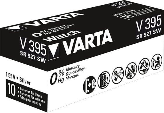 Одноразовая батарейка Varta 395 Silver-Oxide 1.55 V 38 mAh Silver 9.5 mm