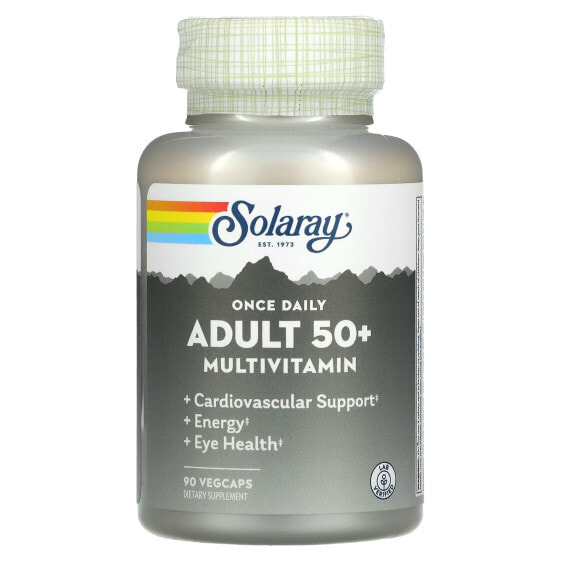 Витаминно-минеральный комплекс для взрослых 50+ SOLARAY Once Daily, 90 капсул