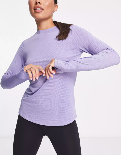 ASOS 4505 Icon long sleeve run top in lilac