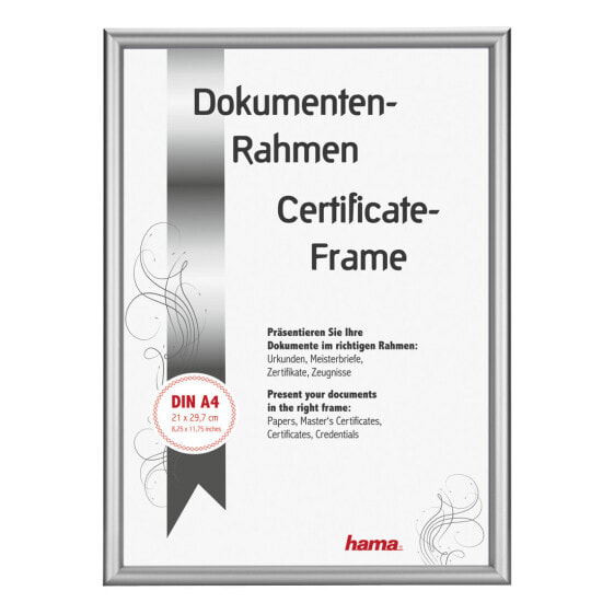 Hama Detroit - Aluminium - Silver - Single picture frame - Gloss - Wall - 15 x 20 cm
