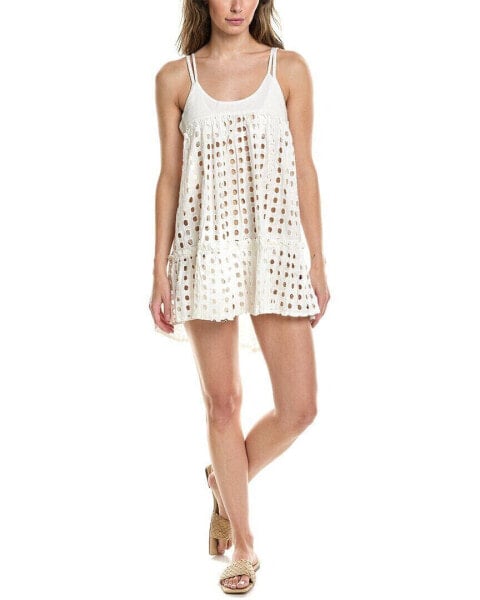 Surf Gypsy Eyelet Cover-Up Dress Women's White M