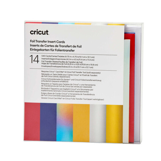 Расходные материалы Cricut Трансферные листы для режущего плоттера FOIL - Серебряный 14 штук 12,1x12,1 см