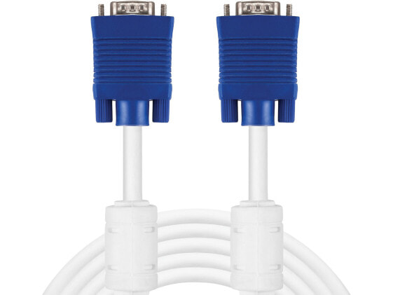 SANDBERG Monitor Cable VGA LUX 1.8 m - 1.8 m - VGA (D-Sub) - VGA (D-Sub) - Male - Male - White