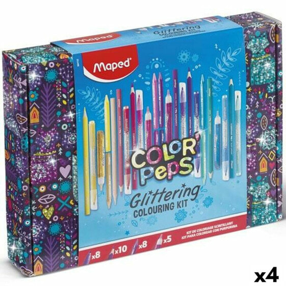 Набор красок Maped Color Peps Glittering Разноцветный (4 штук)