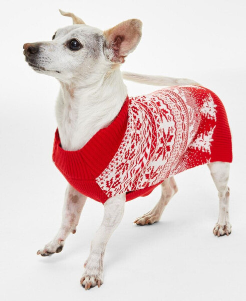 Fair Isle Knit Pet Sweater, Created for Macy's