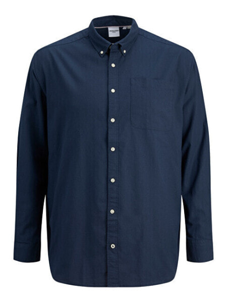 Рубашка мужская Jack & Jones Plus JJEOXFORD Slim Fit 12190444 цвет Navy Blazer