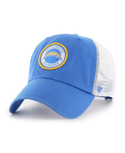 Men's Powder Blue, White Los Angeles Chargers Highline Clean Up Trucker Snapback Hat