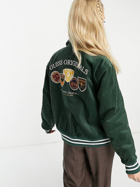 Guess Originals simon corduroy jacket in green