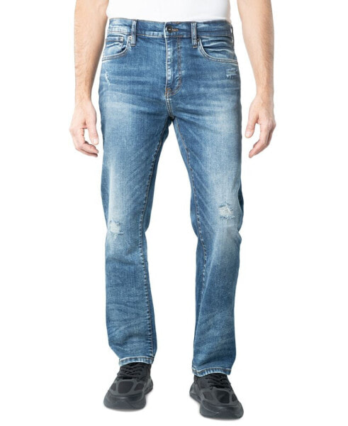 Men's Straight-Fit Stretch Destroyed Jeans