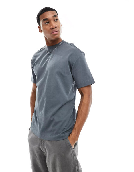 Calvin Klein central logo t-shirt in slate grey