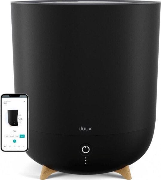 Nawilżacz powietrza Duux Duux | Smart Humidifier | Neo | Water tank capacity 5 L | Suitable for rooms up to 50 m² | Ultrasonic | Humidification capacity 500 ml/hr | Black