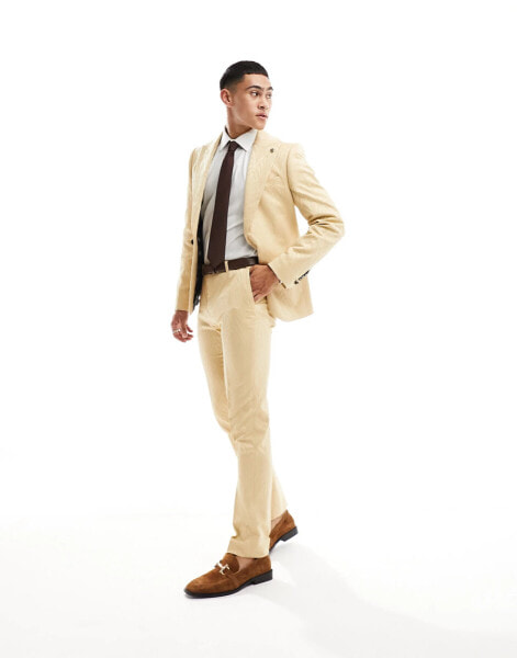 Twisted Tailor makowski suit trousers in beige