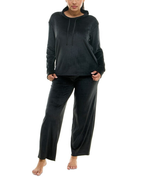 Women's 2-Pc. Velour Hoodie Pajamas Set