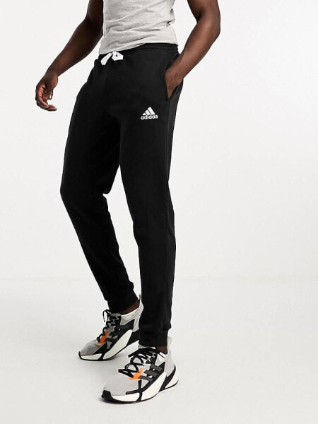 adidas Football tracksuit joggers in black