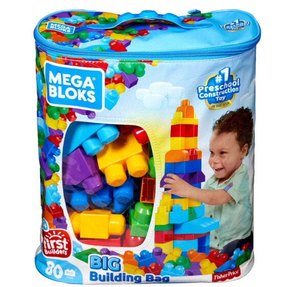 Конструктор Mega Construx First Builders Big Building Bag 80 Pieces.