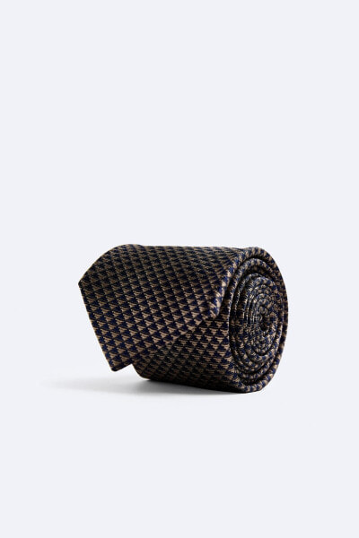 Жаккардовый галстук из 100% шелка ZARA