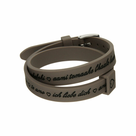 Женские браслеты il mezzometro I LOVE YOU SILVER - BRACCIALE IN SILICONE/SILICONE BRACELET