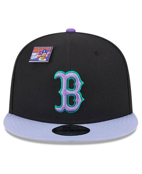 Men's Black/Purple Boston Red Sox Grape Big League Chew Flavor Pack 9FIFTY Snapback Hat