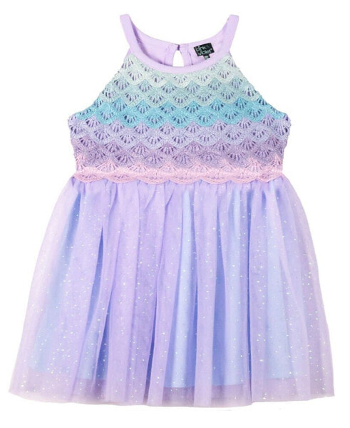 Платье Pink & Violet Mermaid Crochet Mesh