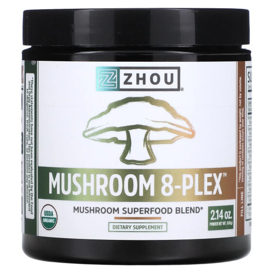 Mushroom 8-Plex Powder, 2.14 oz (60 g)