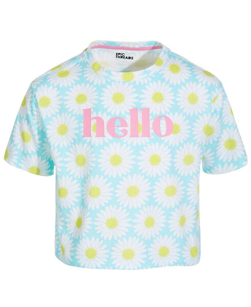 Big Girls Daisy Hello Graphic T-Shirt, Created for Macy's