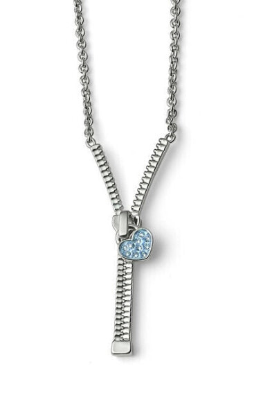 Decent Necklace for Girls Dreamzip with Crystals L1001BLU