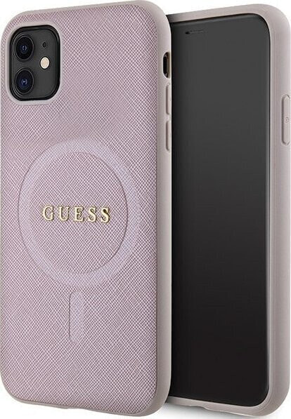 Guess Guess GUHMN61PSAHMCP iPhone 11 / Xr 6.1" różowy/pink hardcase Saffiano MagSafe