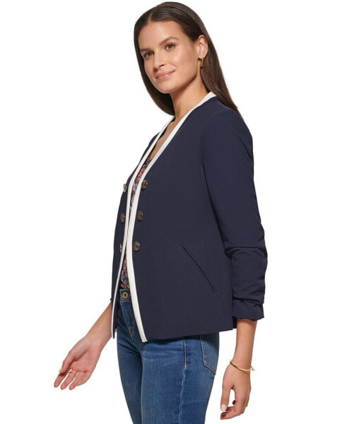 Women's Faux Double-Breasted Blazer