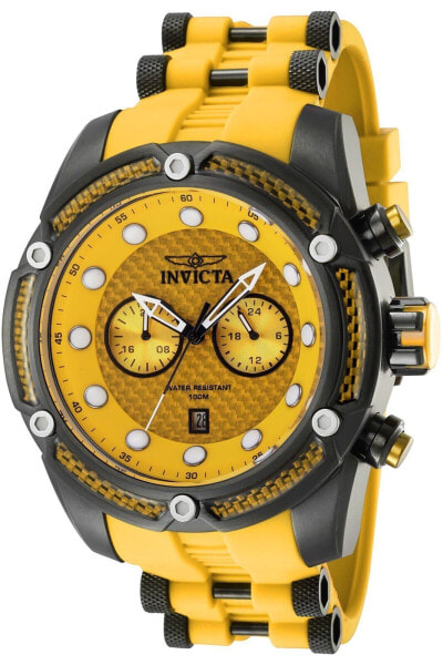 Наручные часы Invicta Retro NHL 52 мм, кварц, стекловолоконный циферблат, силиконовый ремешок, Boston Bruins Men's