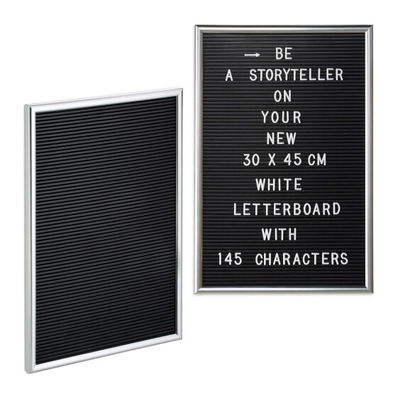 2 x Letterboard 30 x 45 cm weiß