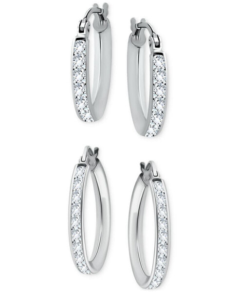 2-Pc. Set Cubic Zirconia Small Hoop Earrings, Created for Macy's