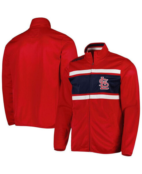 Men's Red St. Louis Cardinals Off Tackle Full-Zip Track Jacket