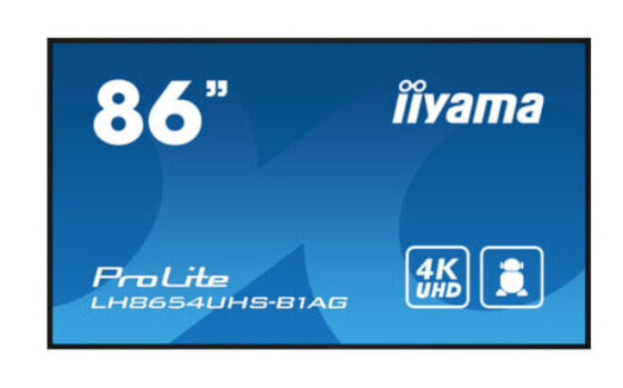 Iiyama ProLite To Be Updated - 2.17 m (85.6") - 3840 x 2160 pixels - 4K Ultra HD - LED - 8 ms - Black