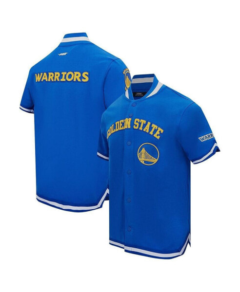 Men's Royal Golden State Warriors Classic Warm-Up Full-Snap Jacket