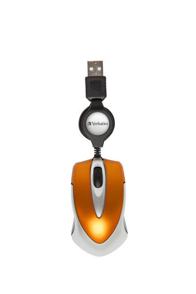 Verbatim Go Mini - Optical - USB Type-A - 1000 DPI - Orange