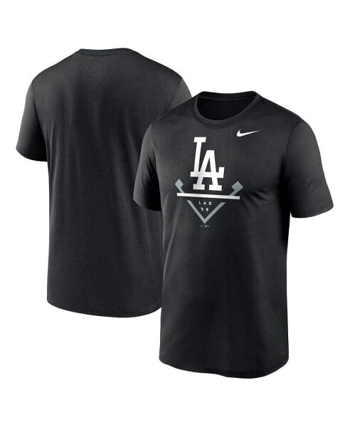 Men's Black Los Angeles Dodgers Icon Legend Performance T-shirt