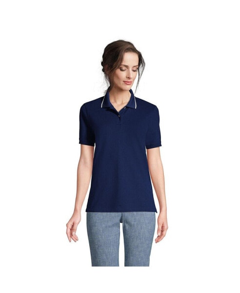 Women's Mesh Cotton Short Sleeve Polo Shirt