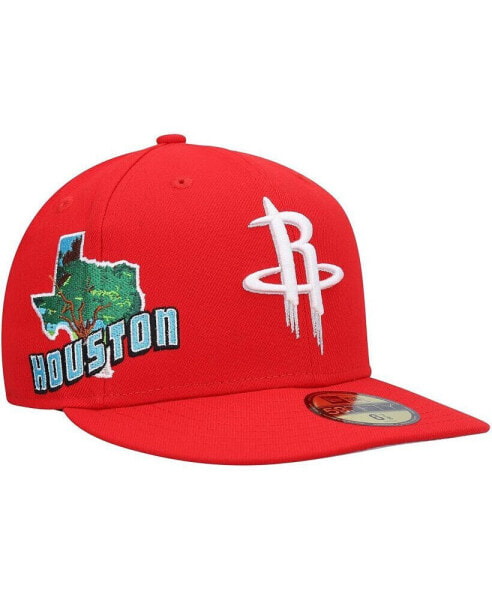 Men's Red Houston Rockets Stateview 59FIFTY Fitted Hat