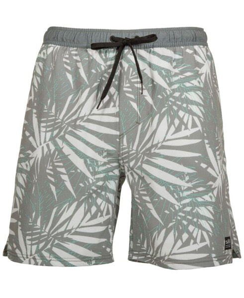 Men's Jungle Vibes Palm Print 19" Volley Shorts