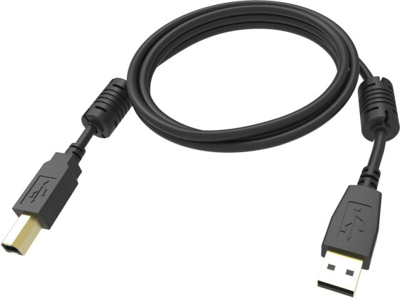 Vision TC 1MUSB/BL - 1 m - USB B - USB A - USB 2.0 - 480 Mbit/s - Black
