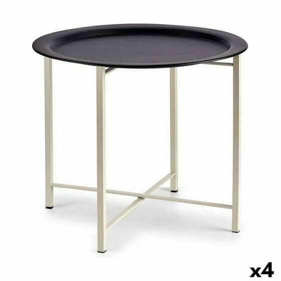 Вспомогательный стол Белый Чёрный Металл 52 x 44 x 52 cm (4 штук)