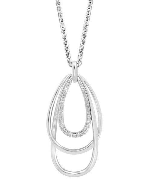 EFFY® Diamond Multi Orbital 18" Pendant Necklace (1/4 ct. t.w.) in Sterling Silver