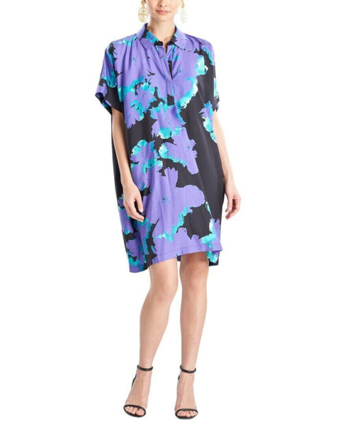 Natori Taichou Silk-Blend Mini Dress Women's